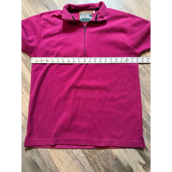 Vintage Rugby Northwest Columbia Knit Pink 1/4 Zip Pullover USA Made Size Small - Picture 3 of 5